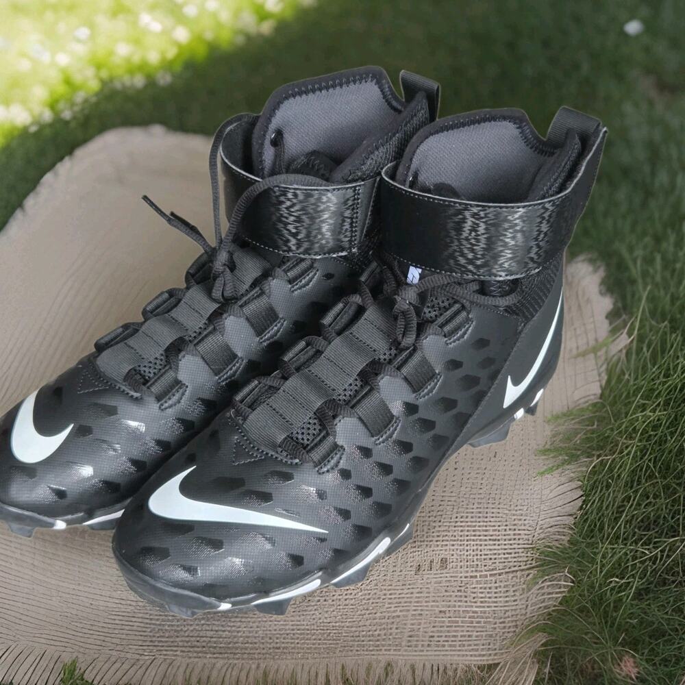 B12 Nike Force Savage 2 Shark Football Men's US 13 Cleats AQ7722-001 Black